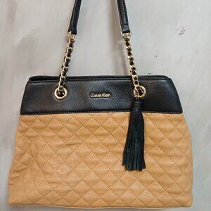 Calvin Klein Classic Quilted Leather Shoulder Bag